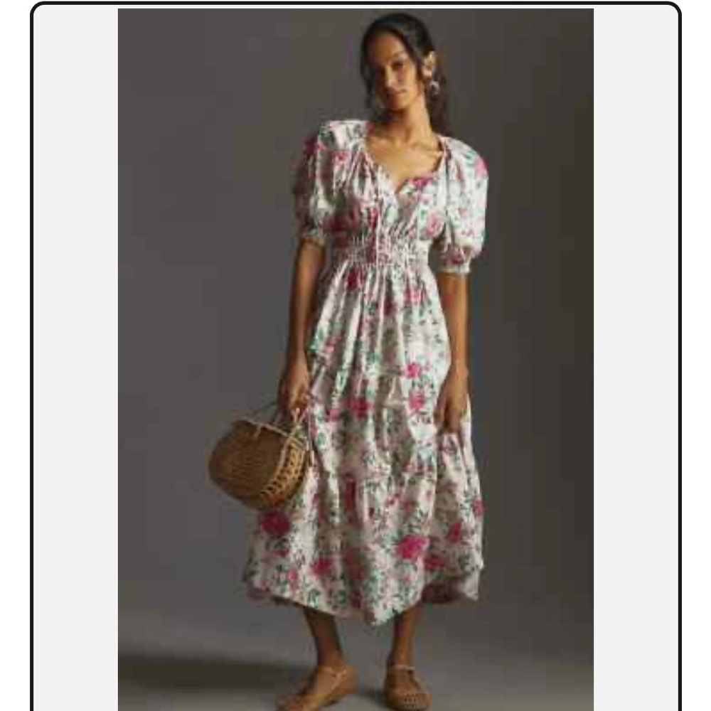 Floral Pink and White Women's Dress